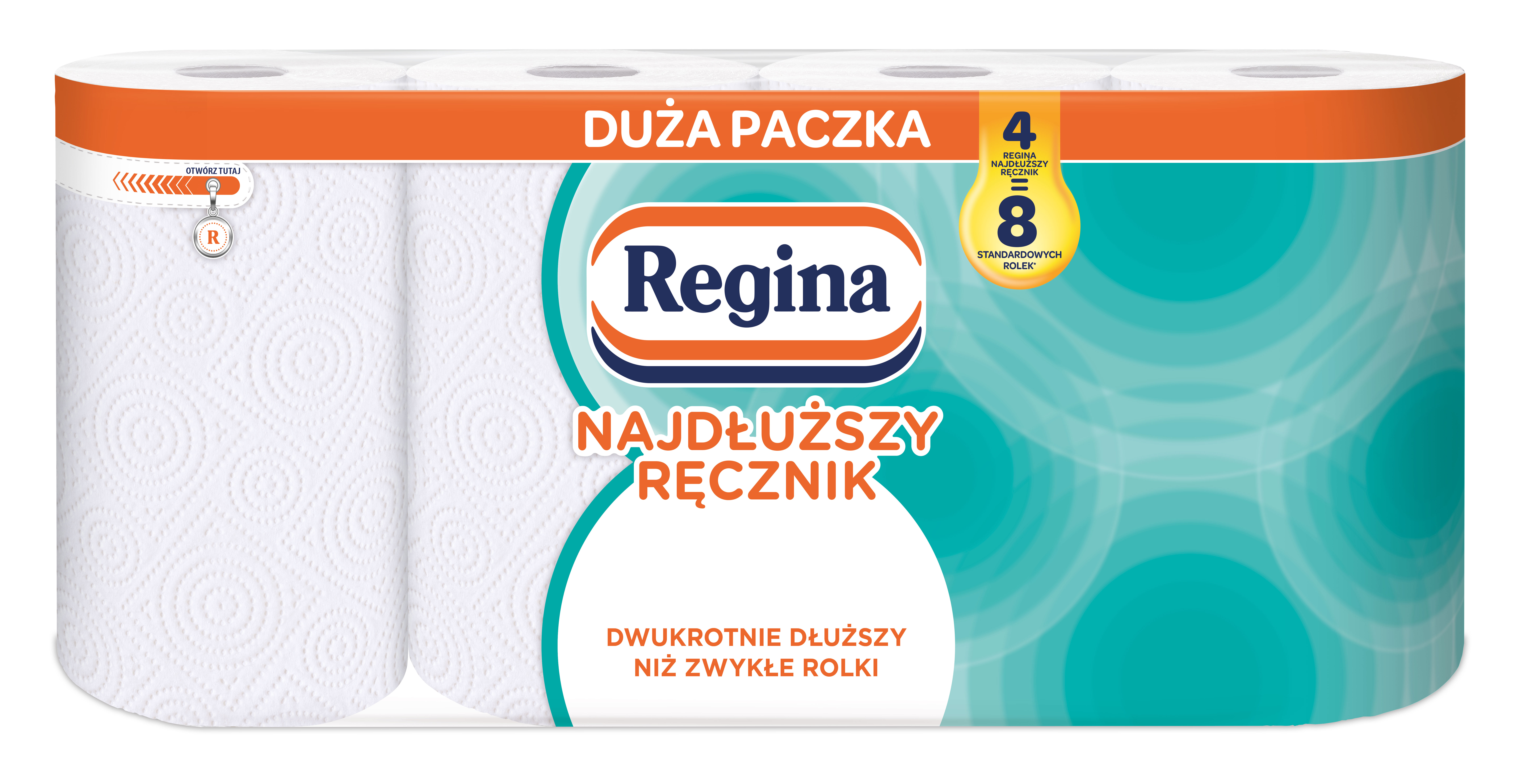 Regina Ręcznik Najdłuższy 4 Rolki, 2 Warstwy