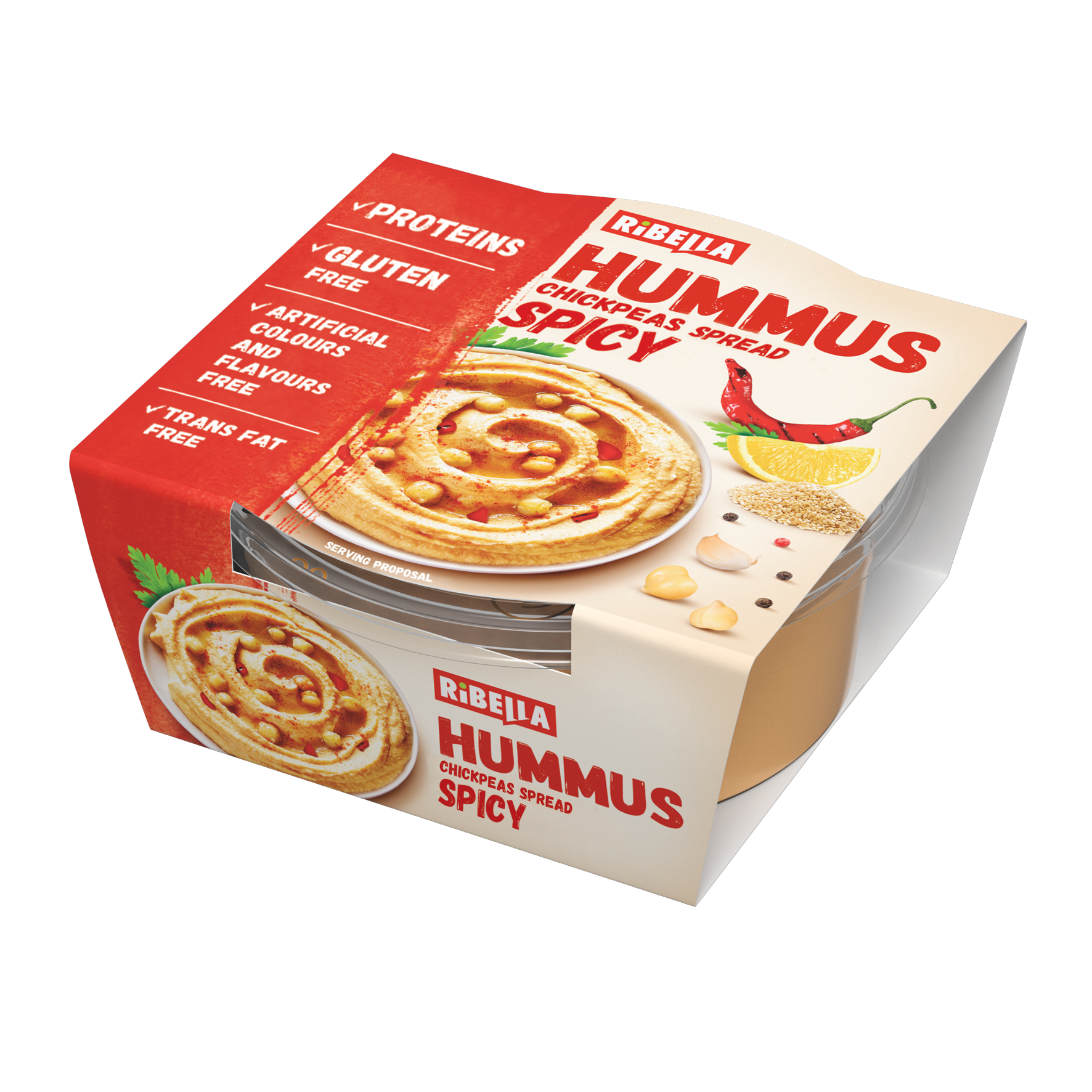 Ribella Hummus Pikantny Z Pastą Ajvar I Papryką 200G