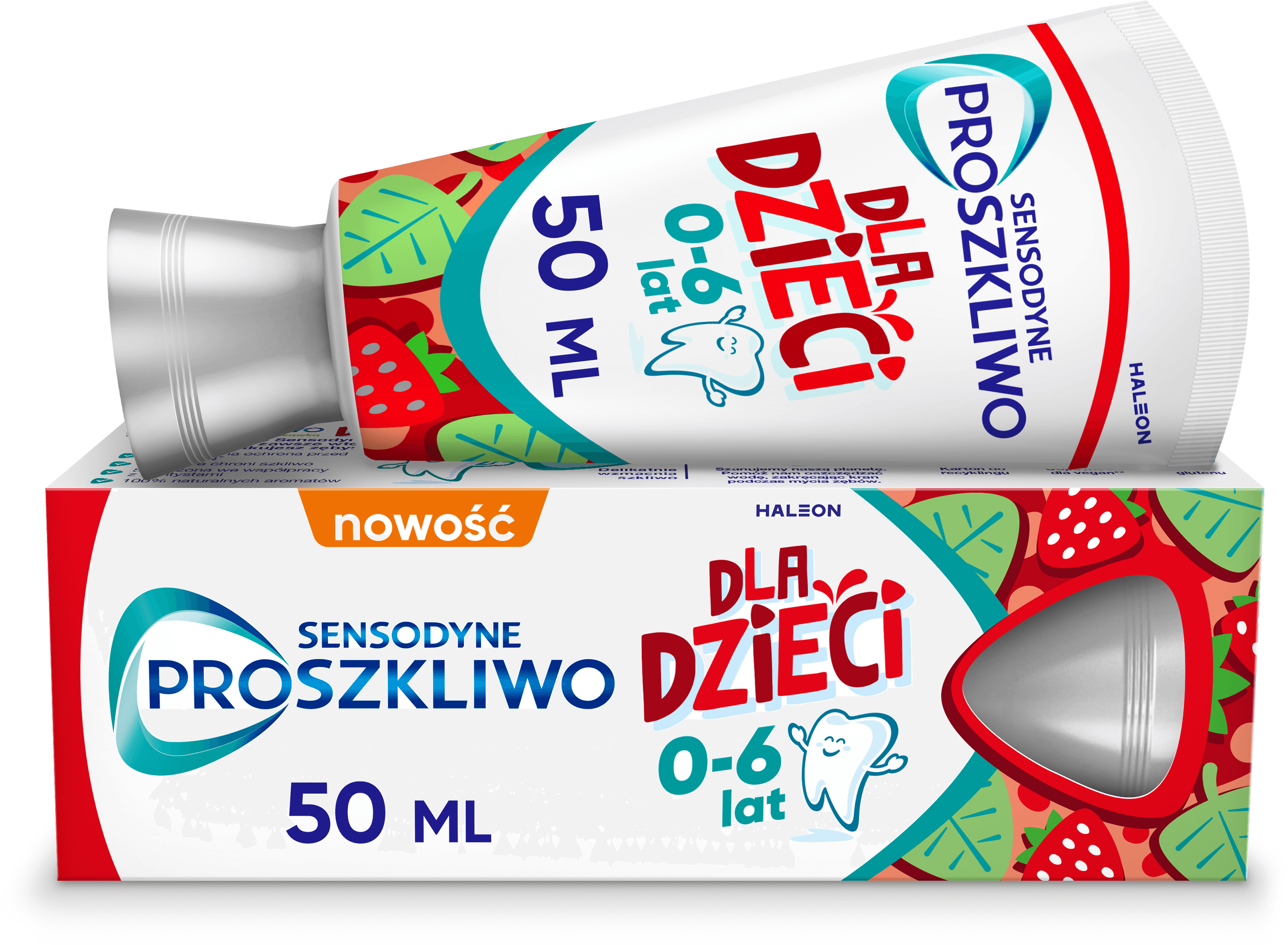 Sensodyne Proszkliwo Dla Dzieci Pasta Z Fluorem Do Zębów Chroniąca Szkliwo Do Zębów Mlecznych I Stałych 0-6 Lat, 50 Ml