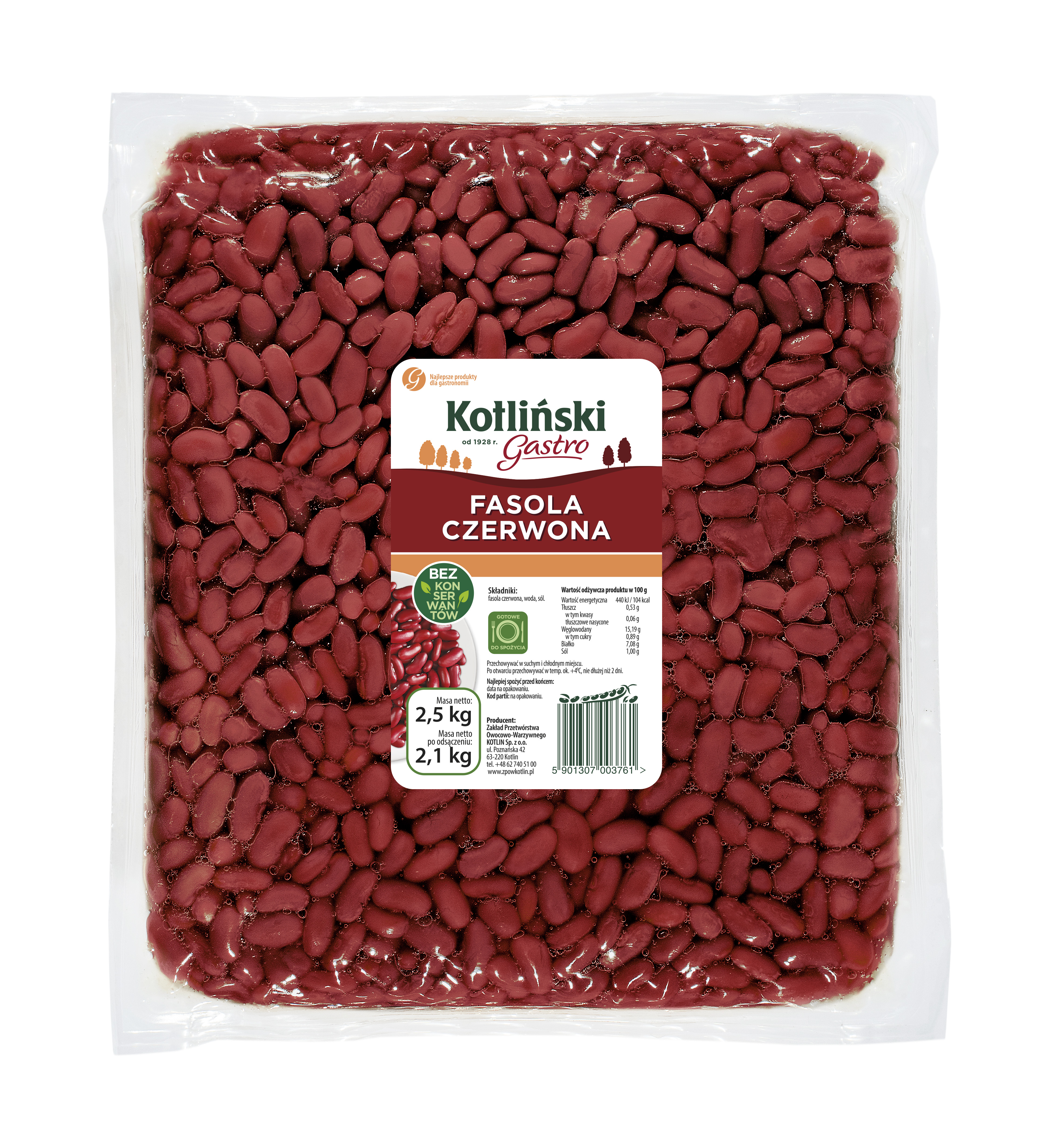 Fasola Czerwona 2,5Kg Kotliński Gastro