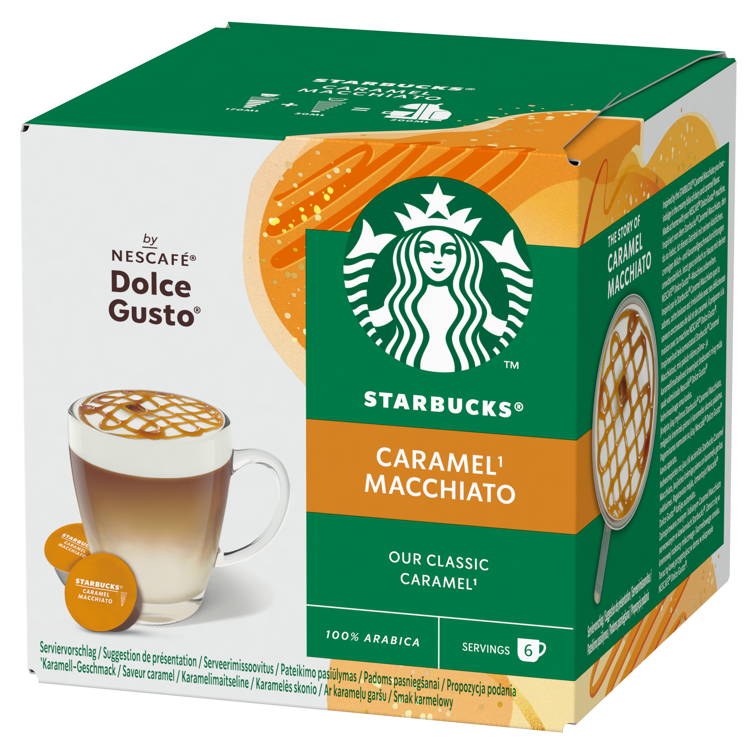 Starbucks Caramel Macchiato By Nescafé Dolce Gusto 127,8 G, 6+6 Sztuk