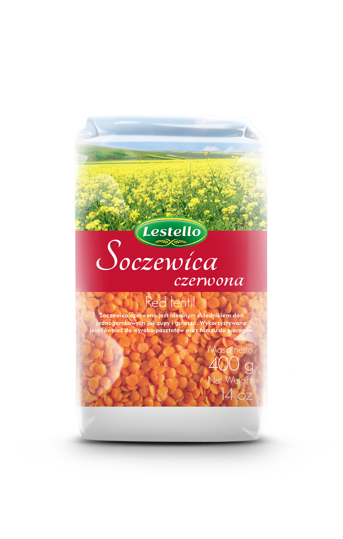 Lestello Soczewica Czerwona 400 G