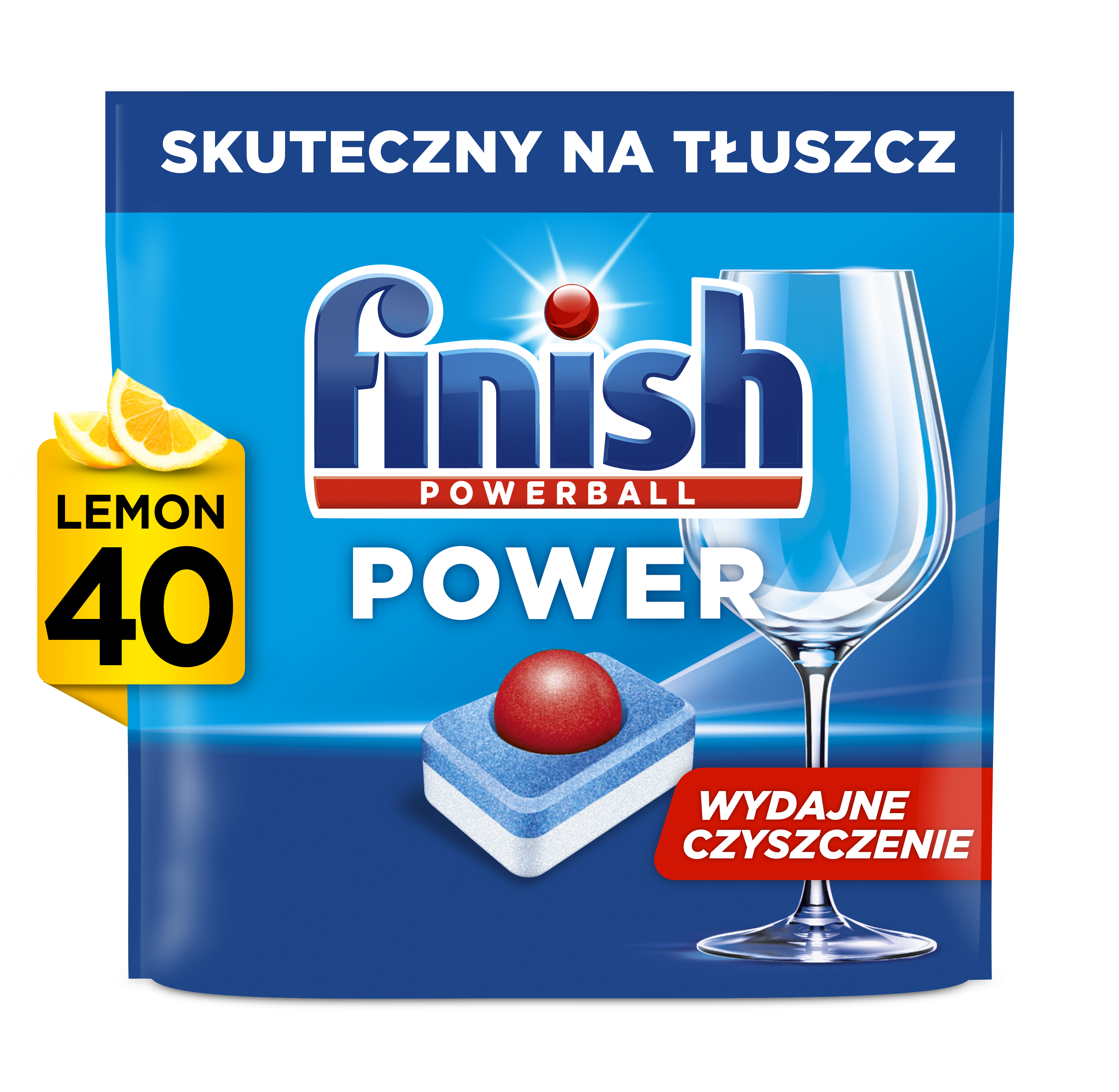 Finish Tabletki Do Zmywarki Power All-In-1 Lemon 40 Szt.