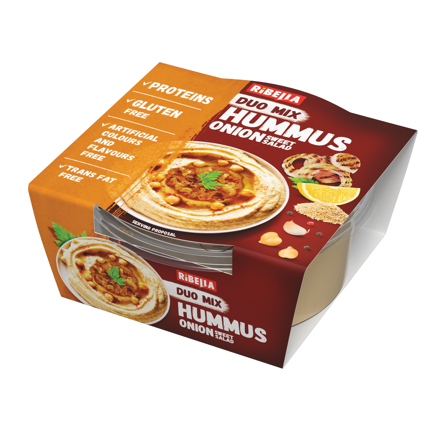Ribella Hummus Duo-Mix Z Karmelizowaną Cebulką 200G