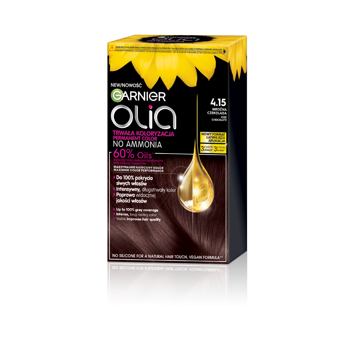 Garnier Olia 4.15, Mroźna Czekolada, Permanentna Koloryzacja