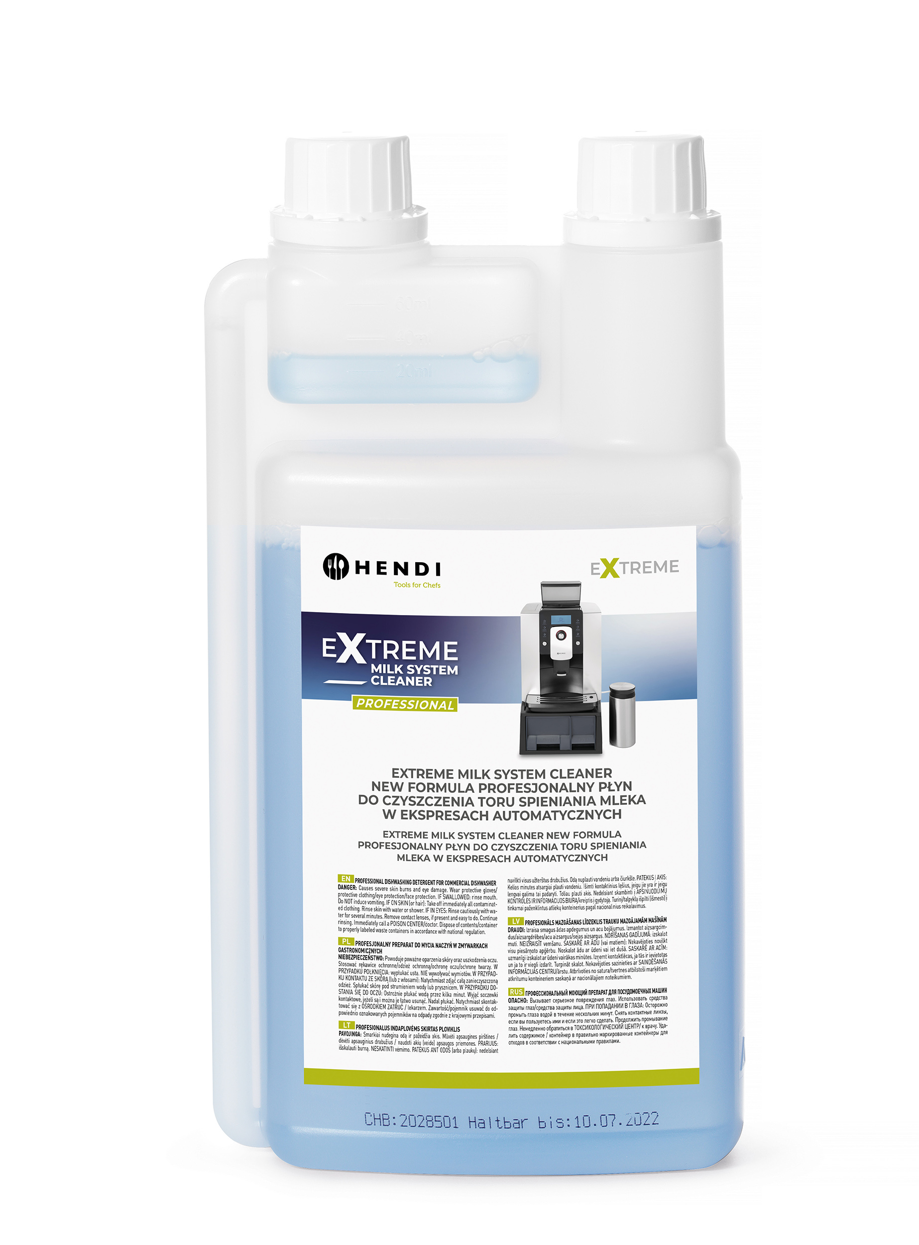 Profesjonalny Płyn Do Czyszczenia Toru Spieniania Mleka Hendi Extreme Milk System Cleaner New Formula 1L