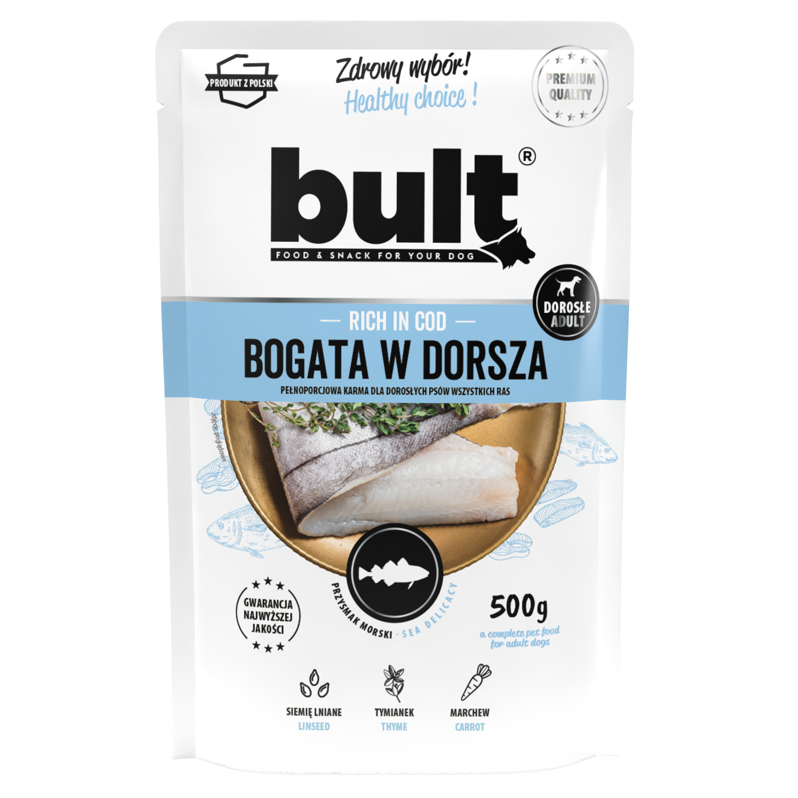 Bult Saszetka Dla Psa Bogata W Dorsza 500G