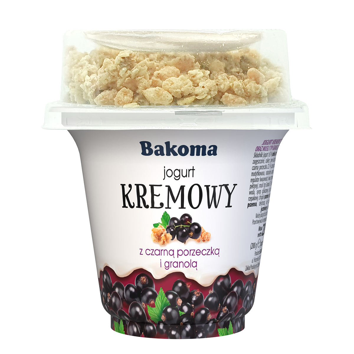 Jogurt Kremowy Czarna Porzeczka Z Granolą 230G