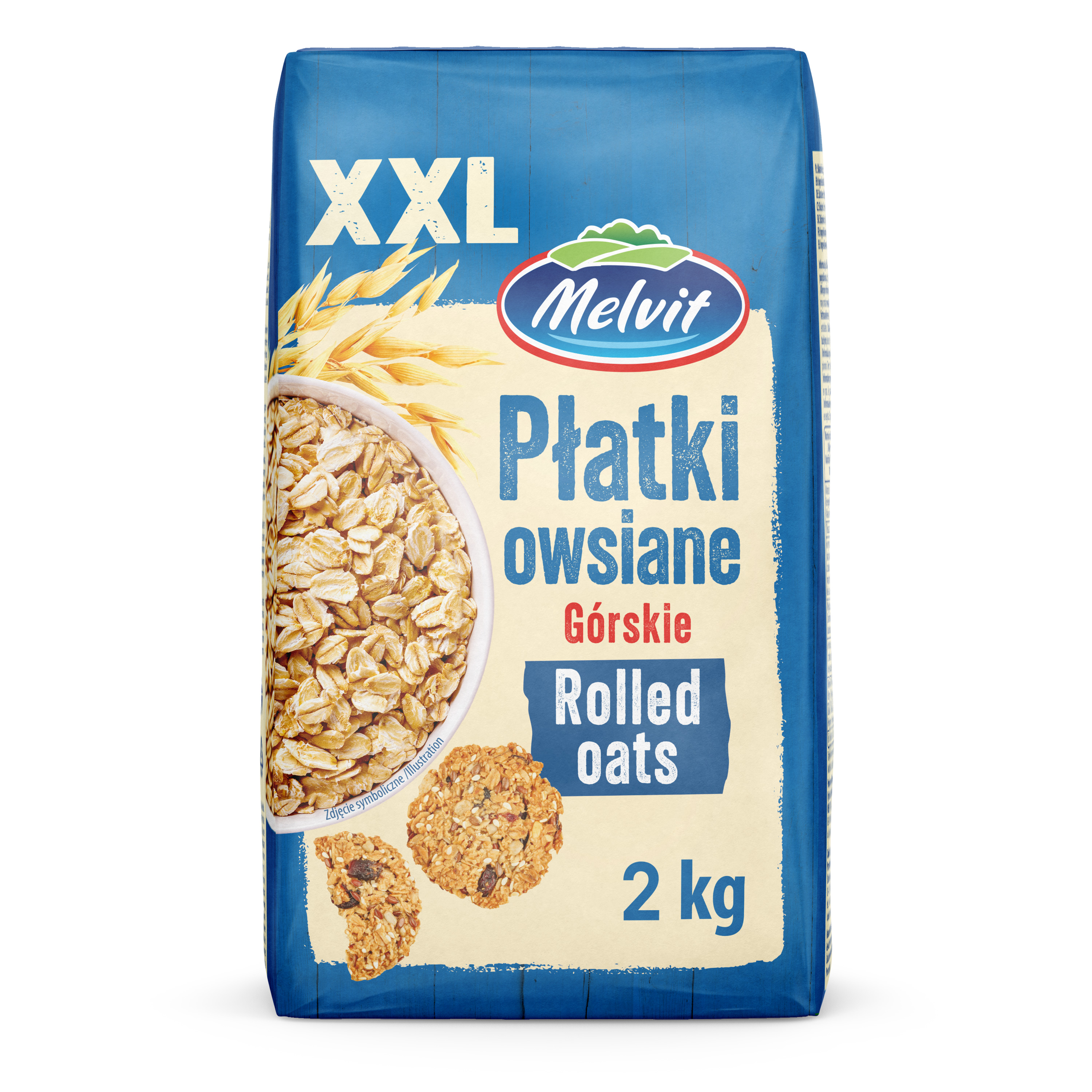 Melvit Płatki Owsiane Górskie 2Kg Xxl