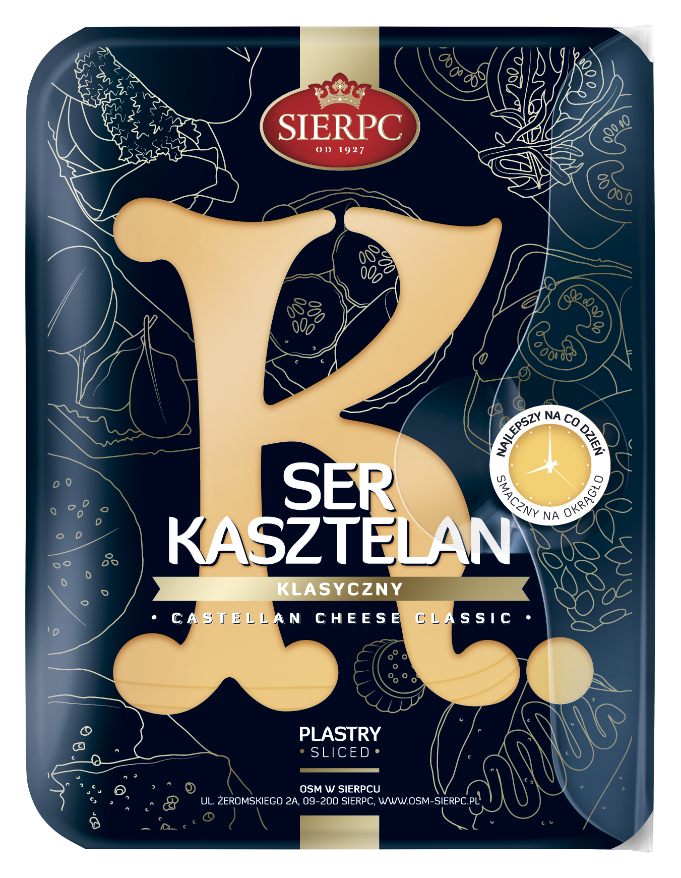 Ser Kasztelan Klasyczny Plastry 135G Osm Sierpc