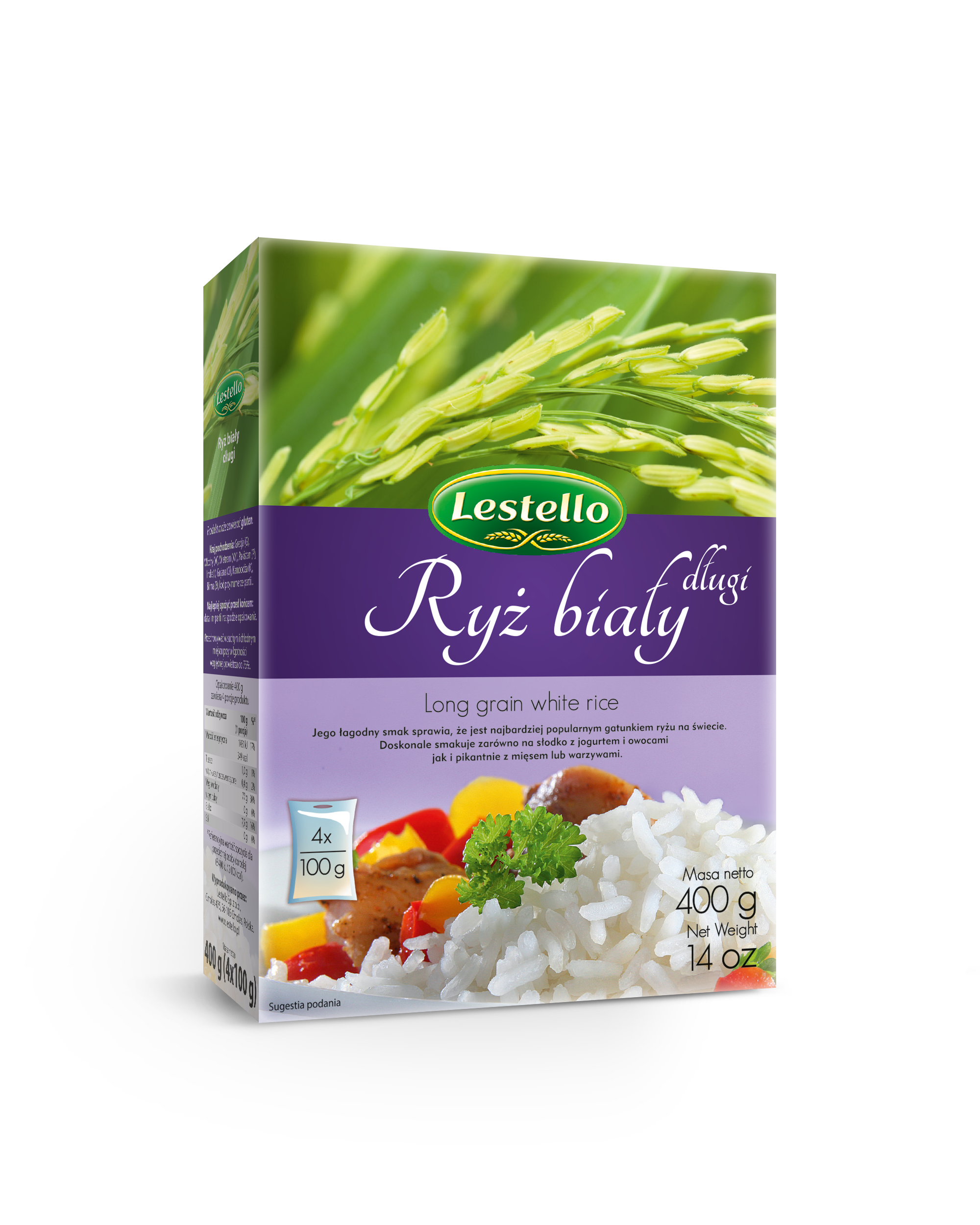 Lestello Ryż Biały Długi 4X100G