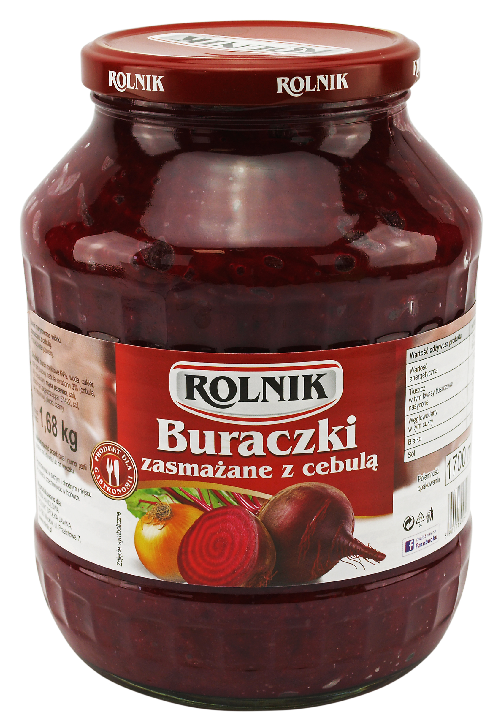 Buraczki Zasmażane Z Cebulą 1700 Ml/ 1680 G Rolnik