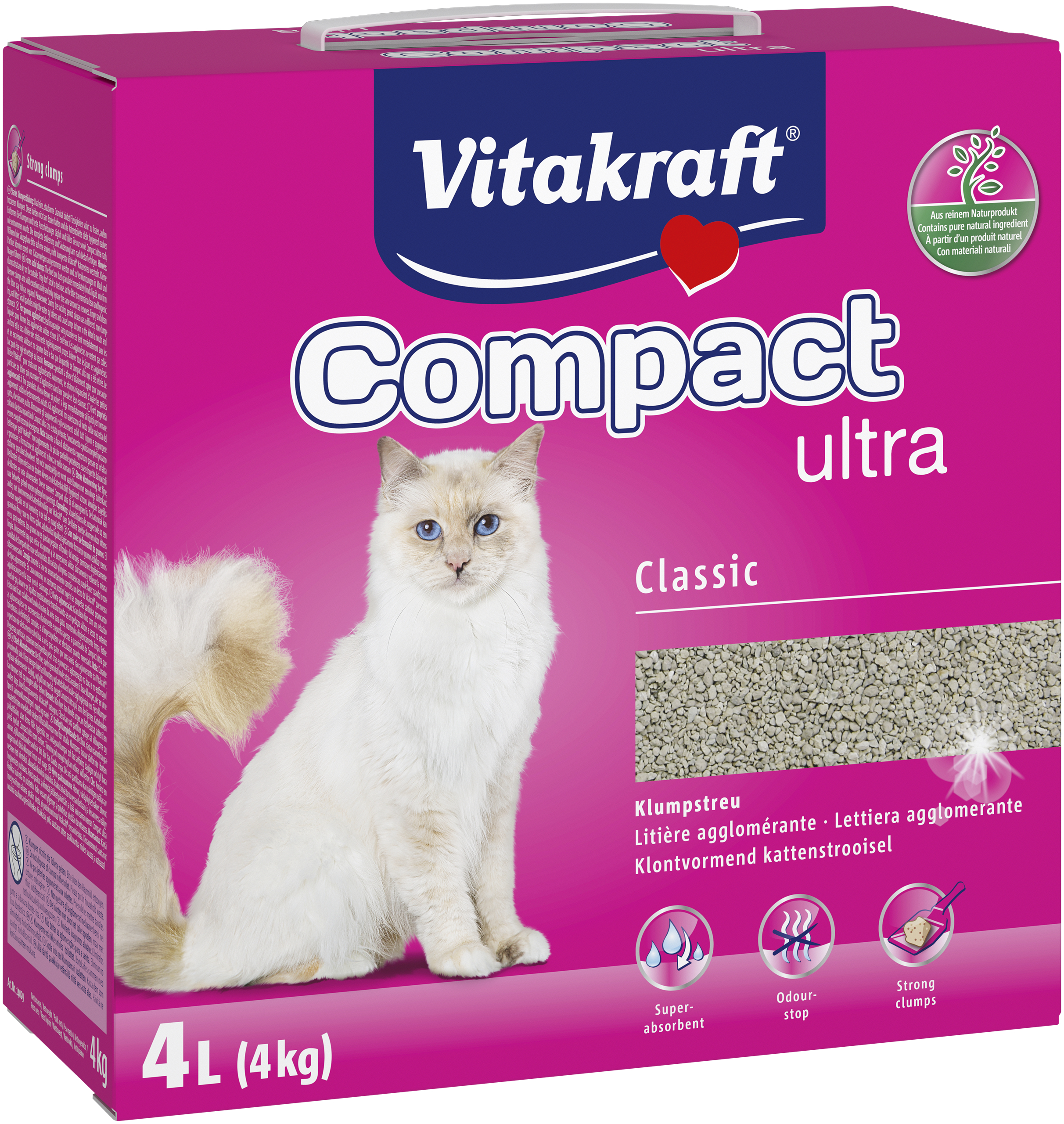 Vitakraft Compact Ultra 4 Kg Żwirek Zbrylający Bentonit