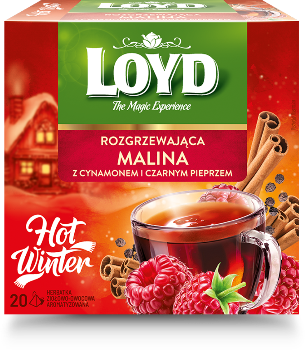 Loyd Herbatka Rozgrzewająca Malina Z Cynamonem I Czarnym Pieprzem (20 X 2 G)