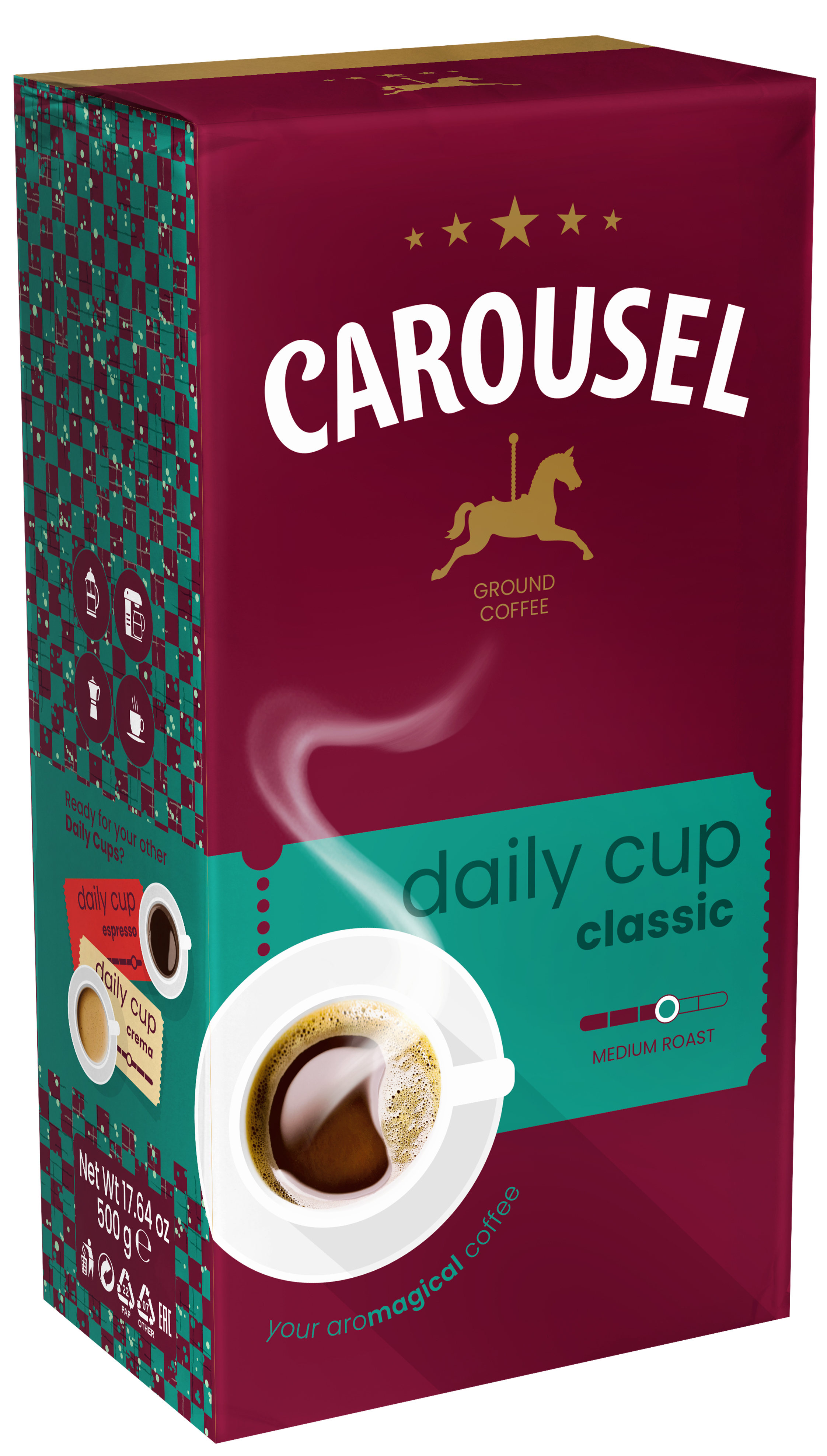 Carousel Coffee Carousel Daily Cup Classic Ground 500G