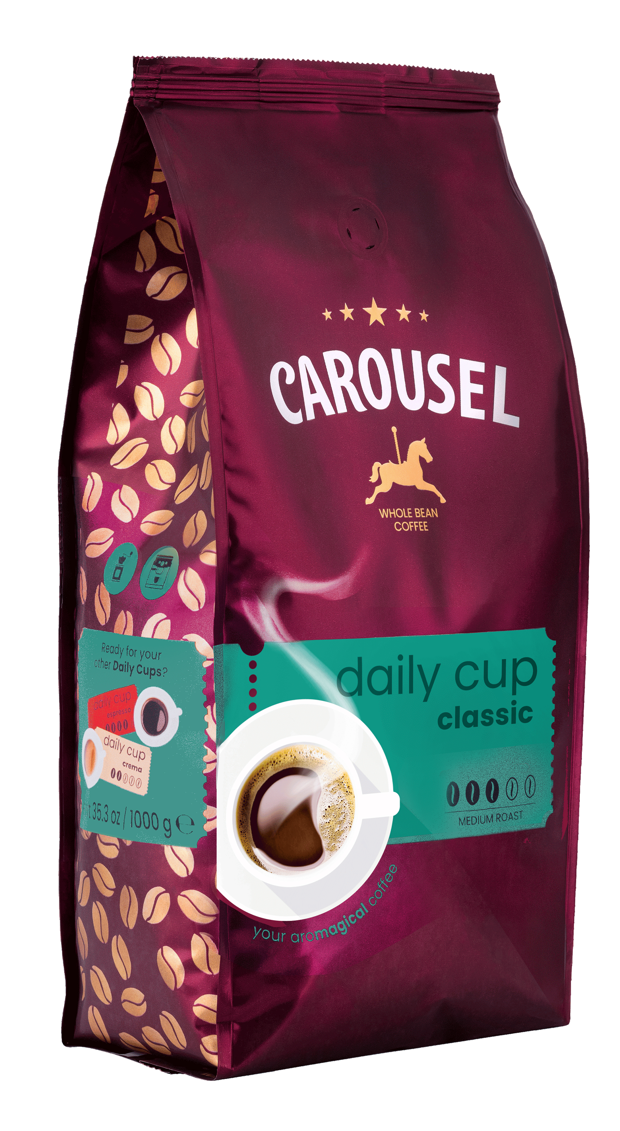 Carousel Coffee Carousel Daily Cup Classic Beans 1000G