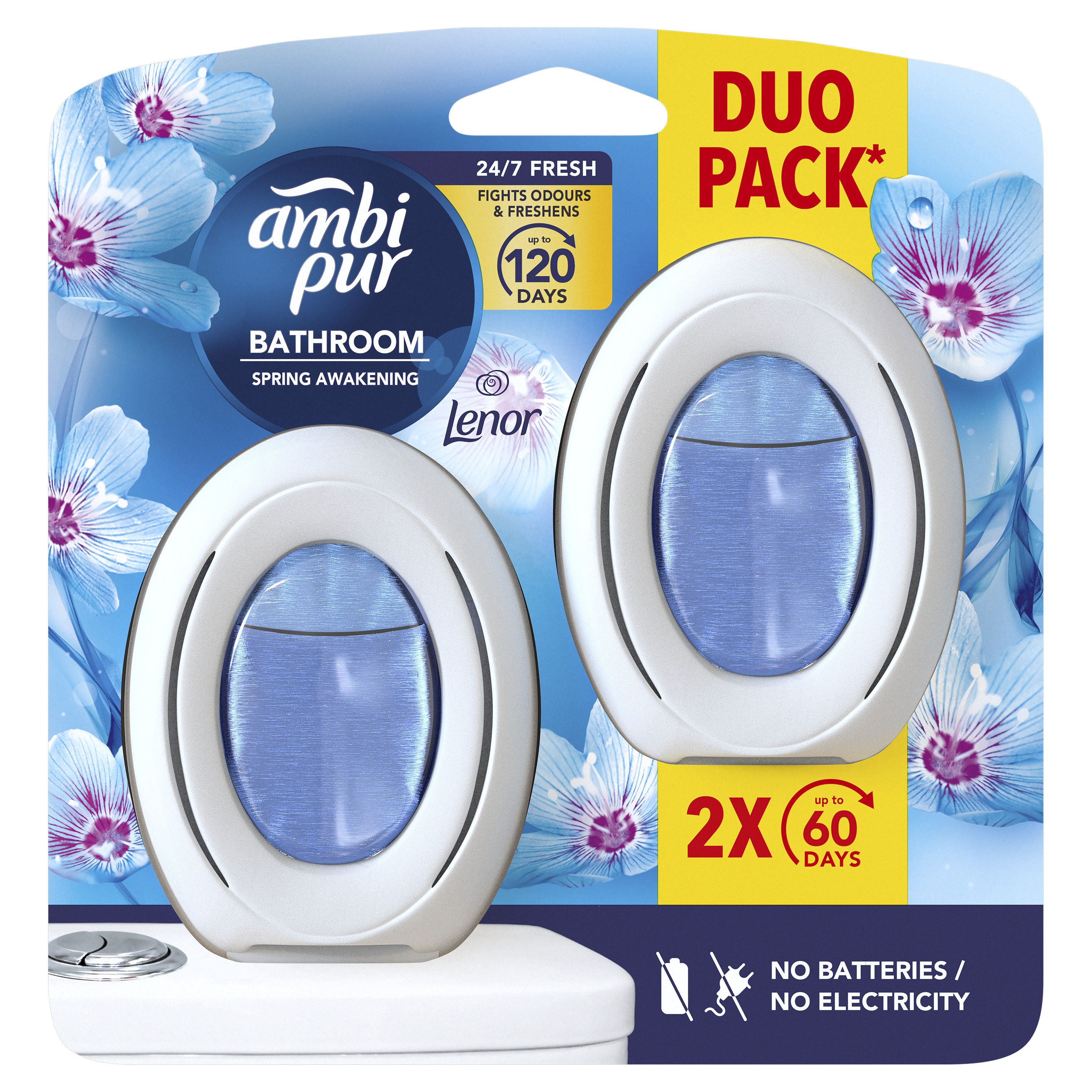 Ambi Pur Odświeżacz Powietrza Do Łazienki Spring Awakening, 2X8Ml