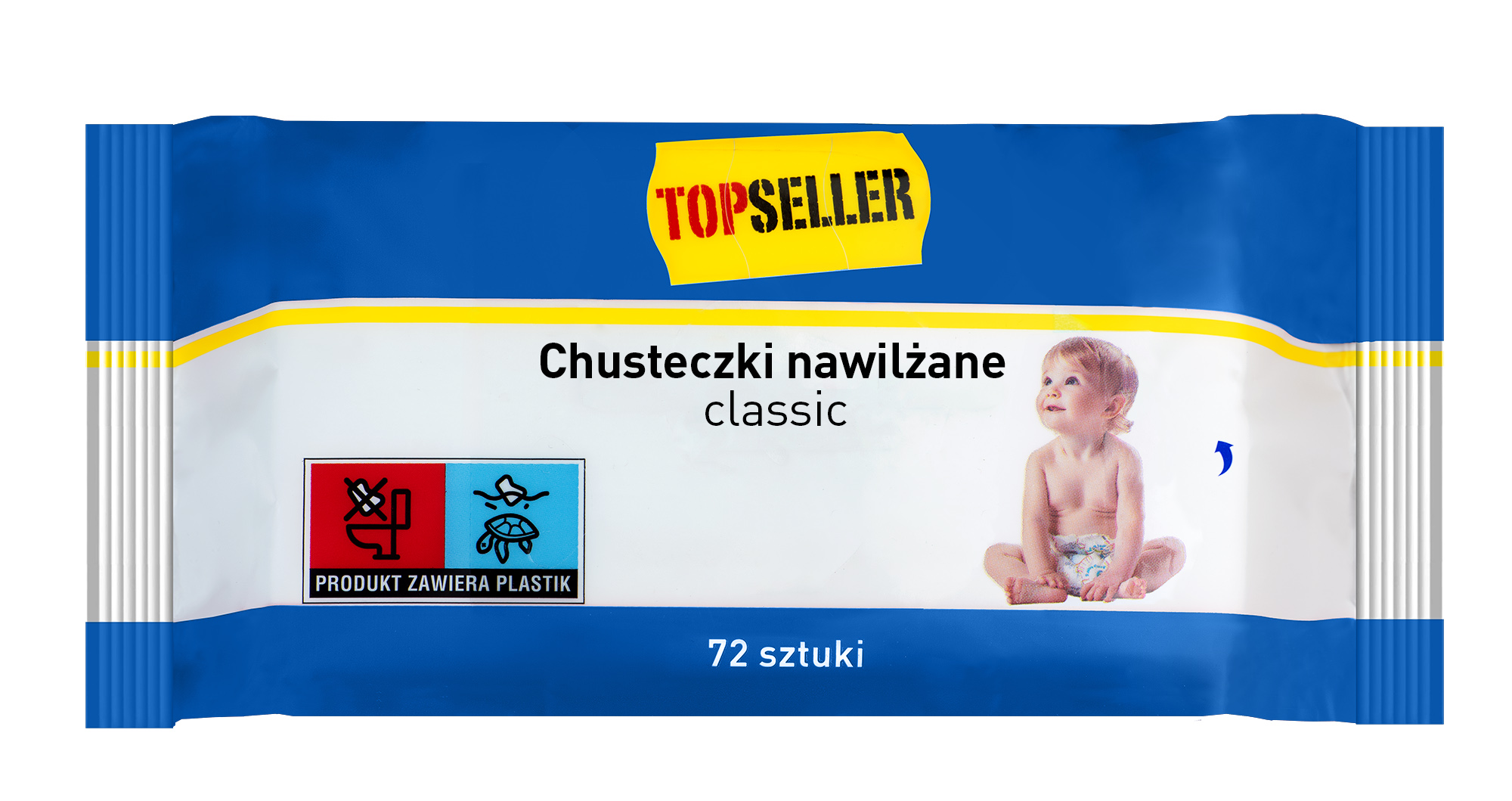 Topseller Chusteczki Nawilżane Classic 72 Szt.
