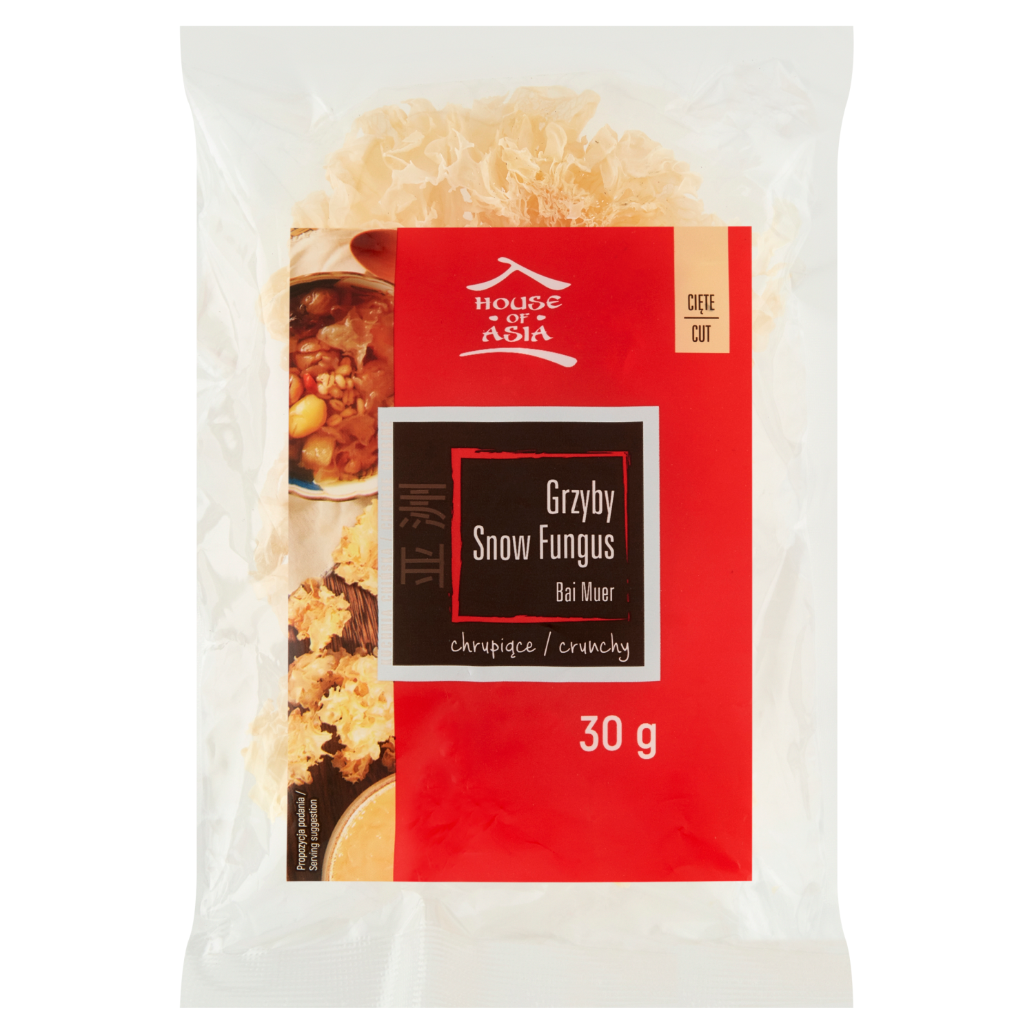 House Of Asia Grzyby Snow Fungus Cięte 30G