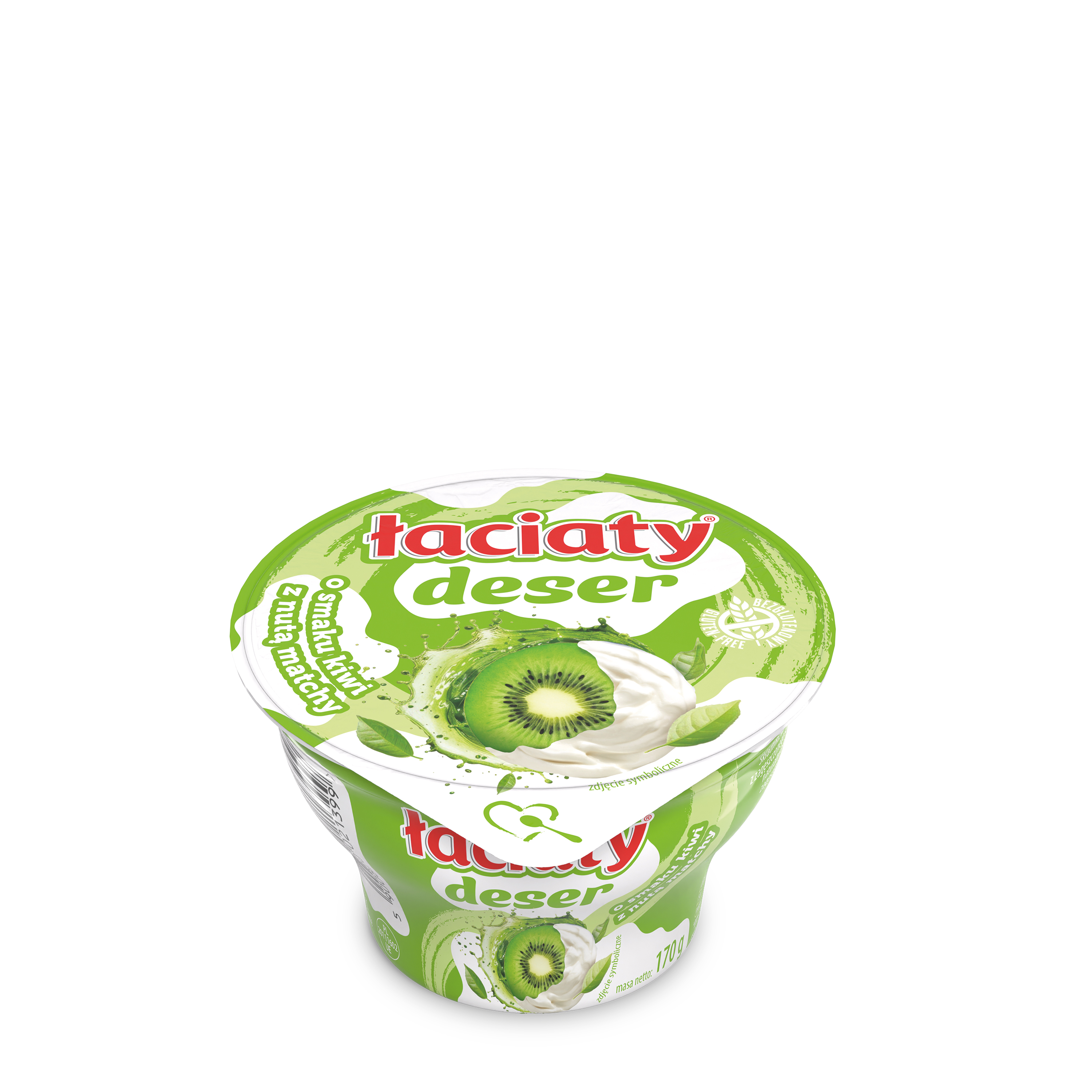 Deser Na Bazie Maślanki O Smaku Kiwi Z Nutą Matchy Łaciaty 170G