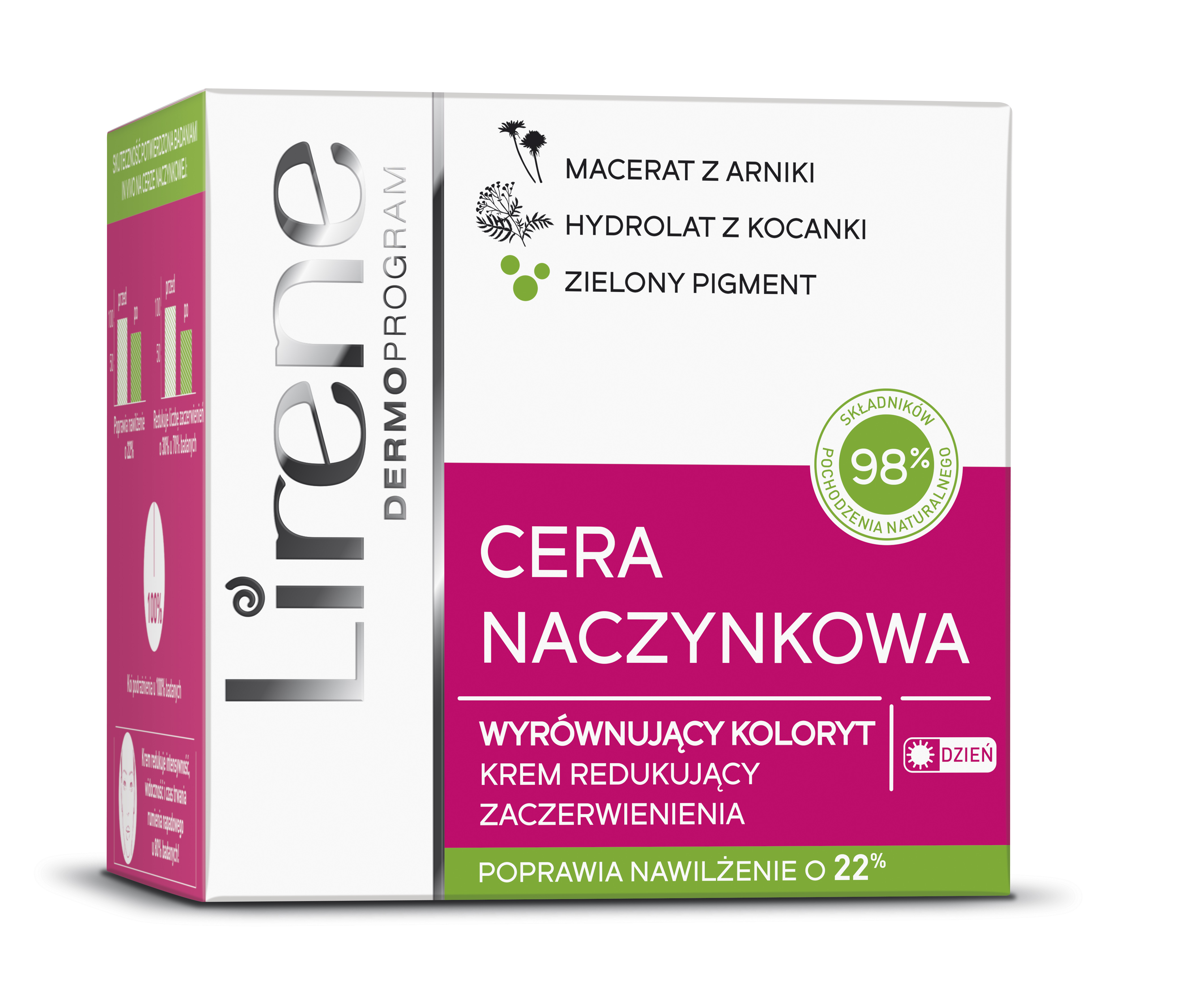 Lirene Cera Naczynkowa Wyrównujący Koloryt Krem Redukujący Zaczerwienia 50 Ml