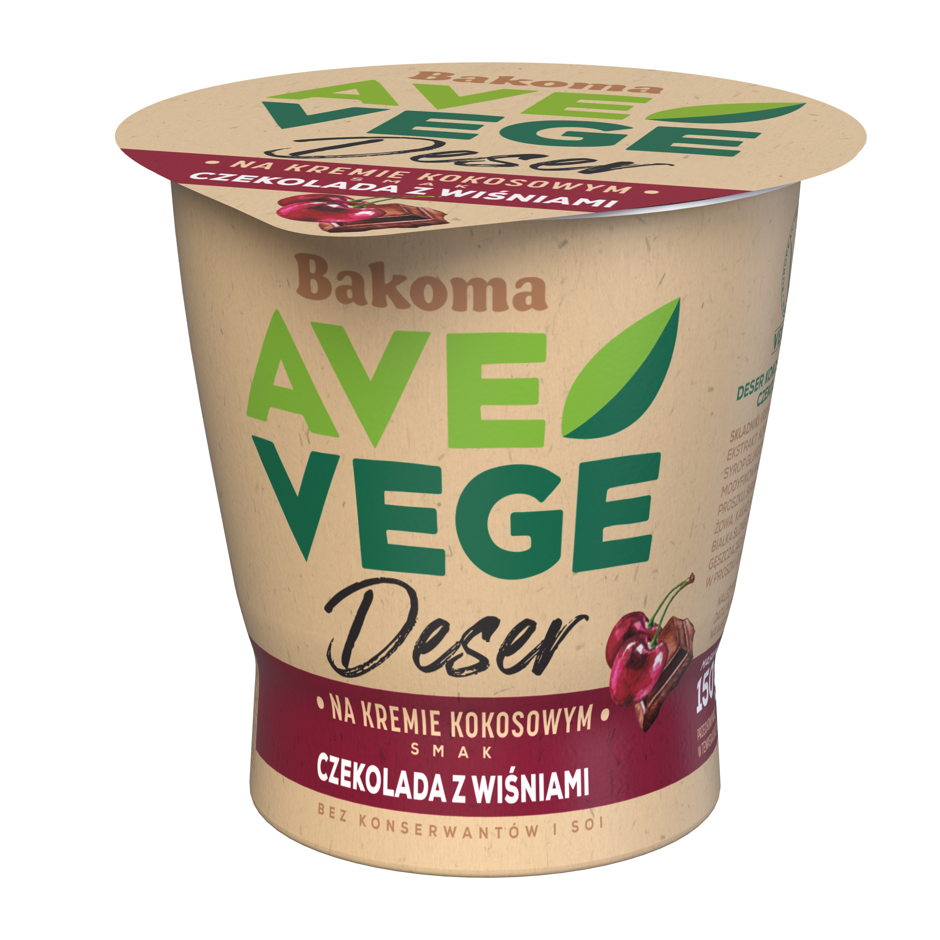 Deser Ave Vege Czekolada-Wiśnia 150G Bakoma
