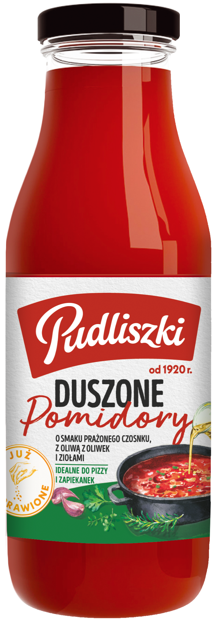 Duszone Pomidory - Zioła I Smak Prażonego Czosnku 495G