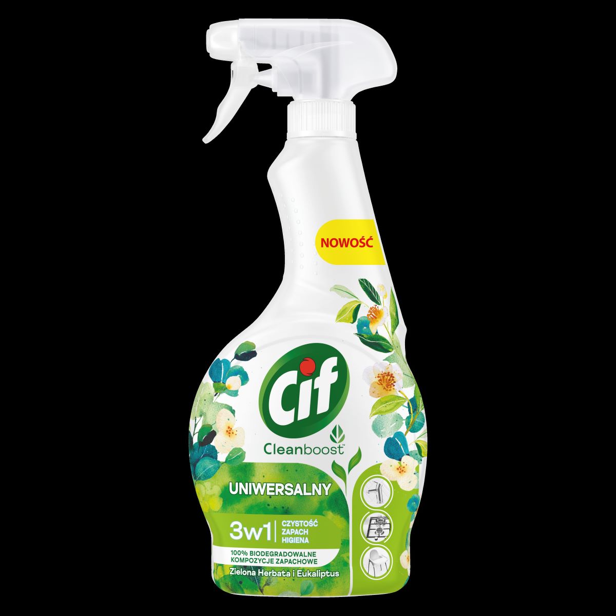 Cif Spray Uniwersalny 3W1 Zielona Herbata I Eukaliptus 500Ml