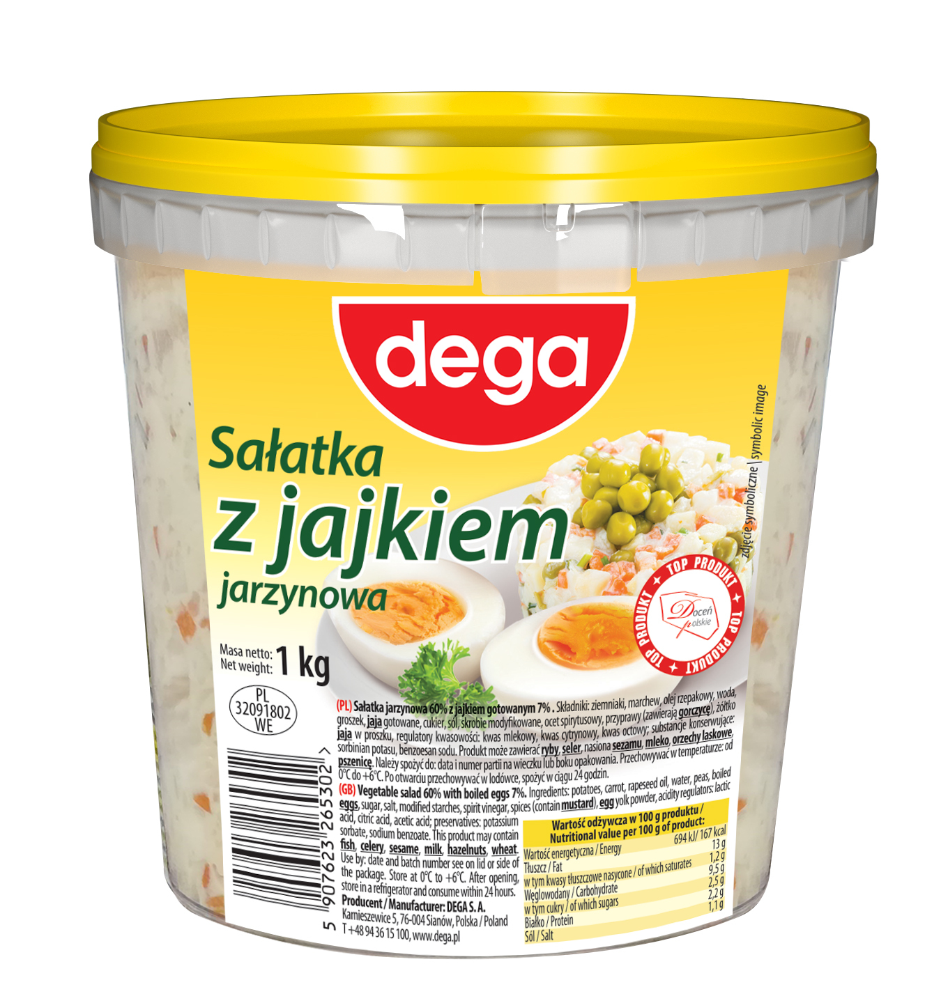Dega Sałatka Jarzynowa Z Jajkiem 1 Kg