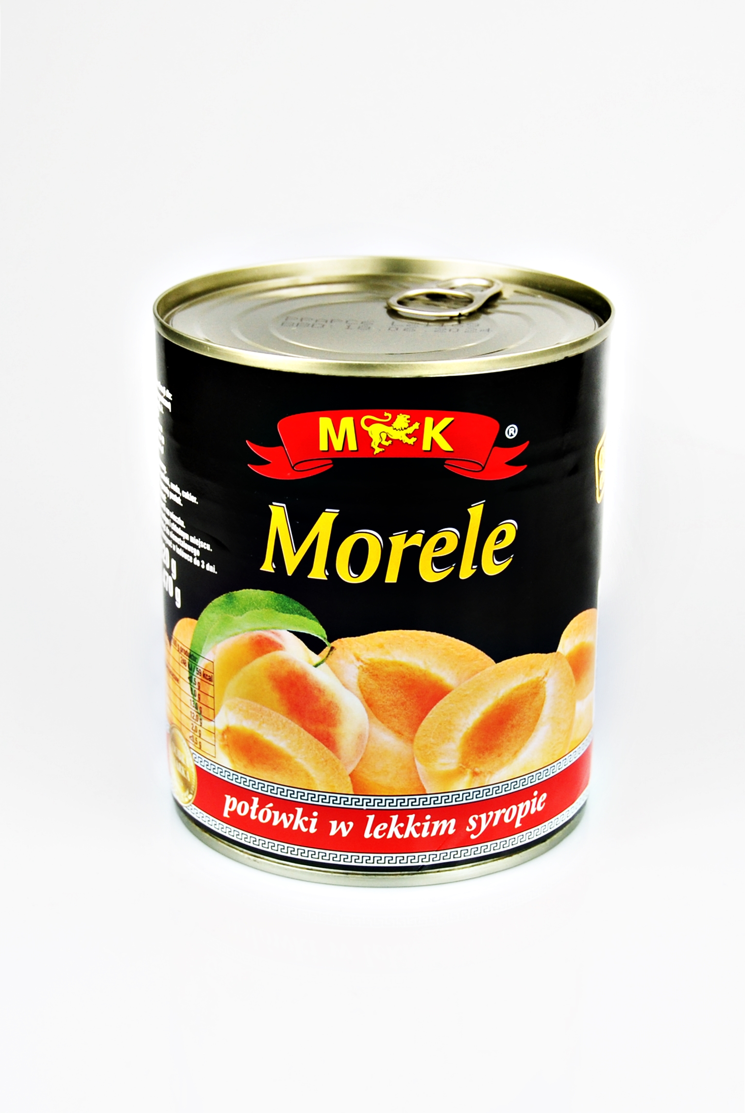 Mk Morele Połówki W Lekkim Syropie 820G