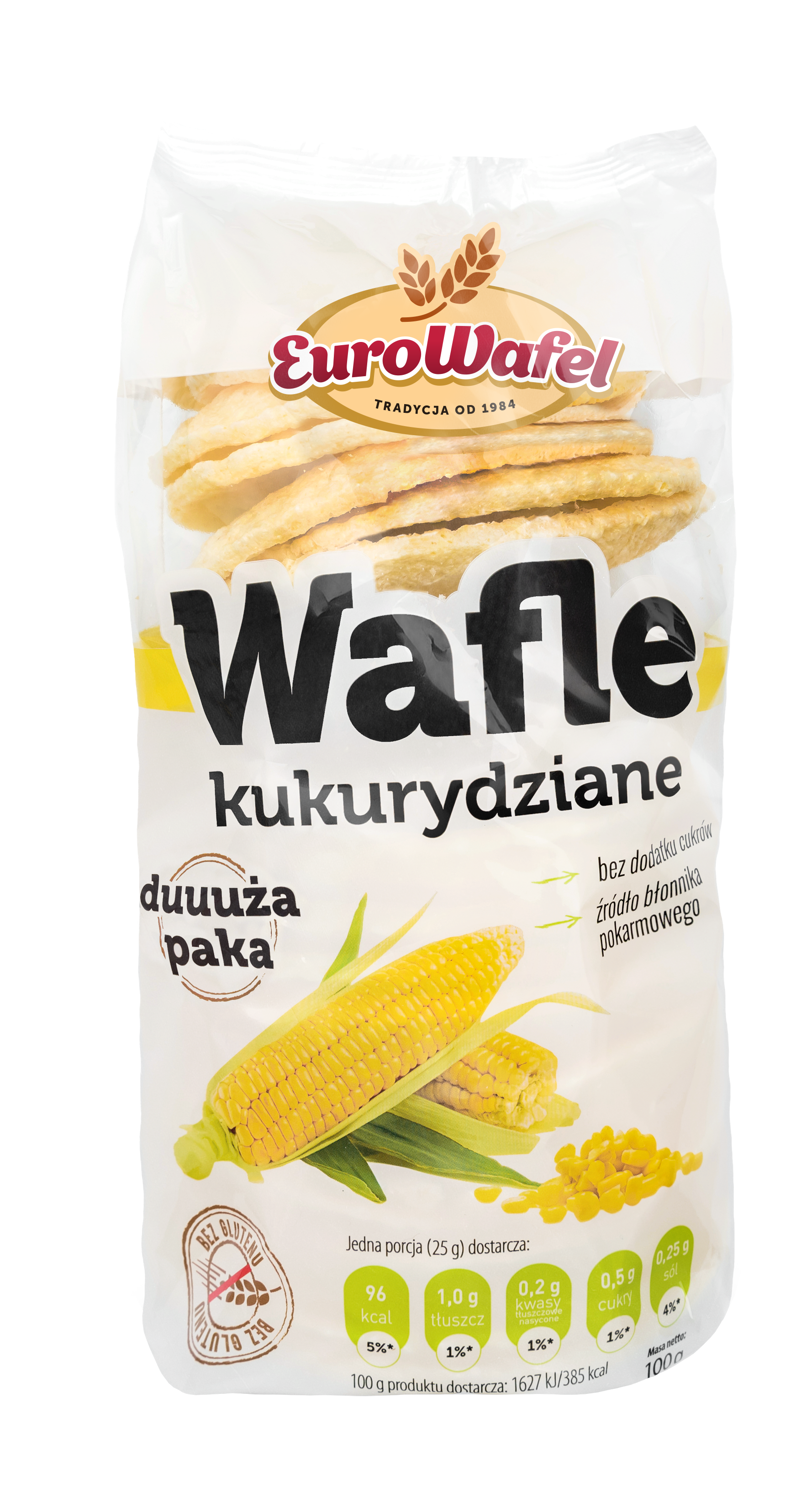 Eurowafel Wafle Kukurydziane 100G