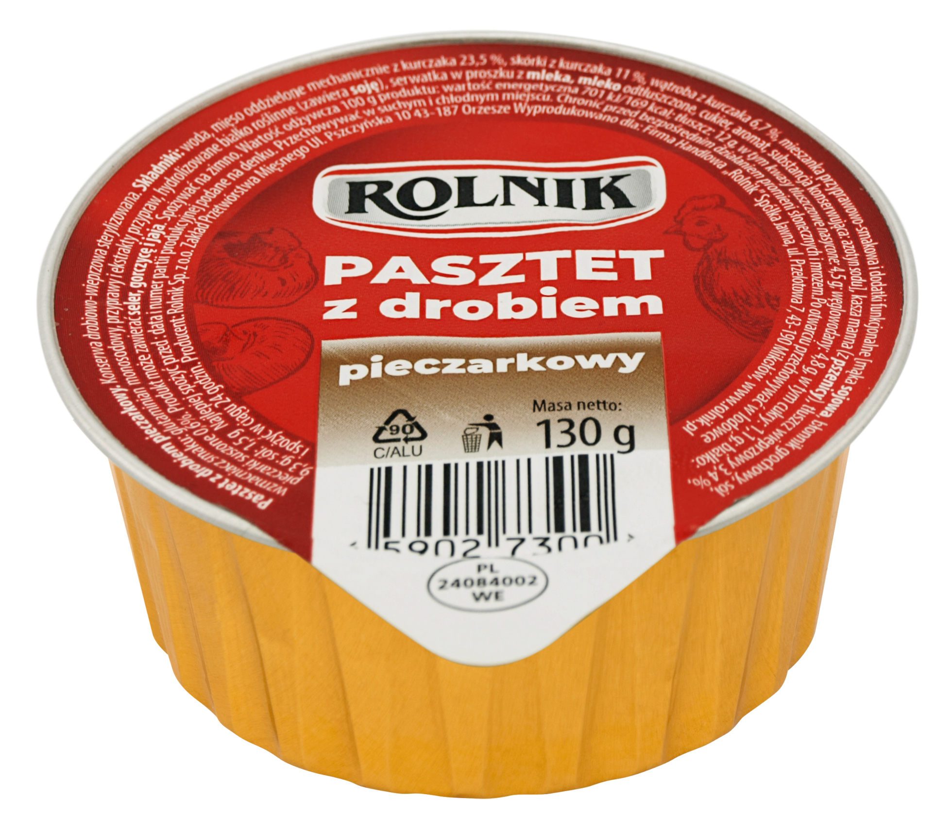 Pasztet Z Drobiem Pieczarkowy 130 G Rolnik