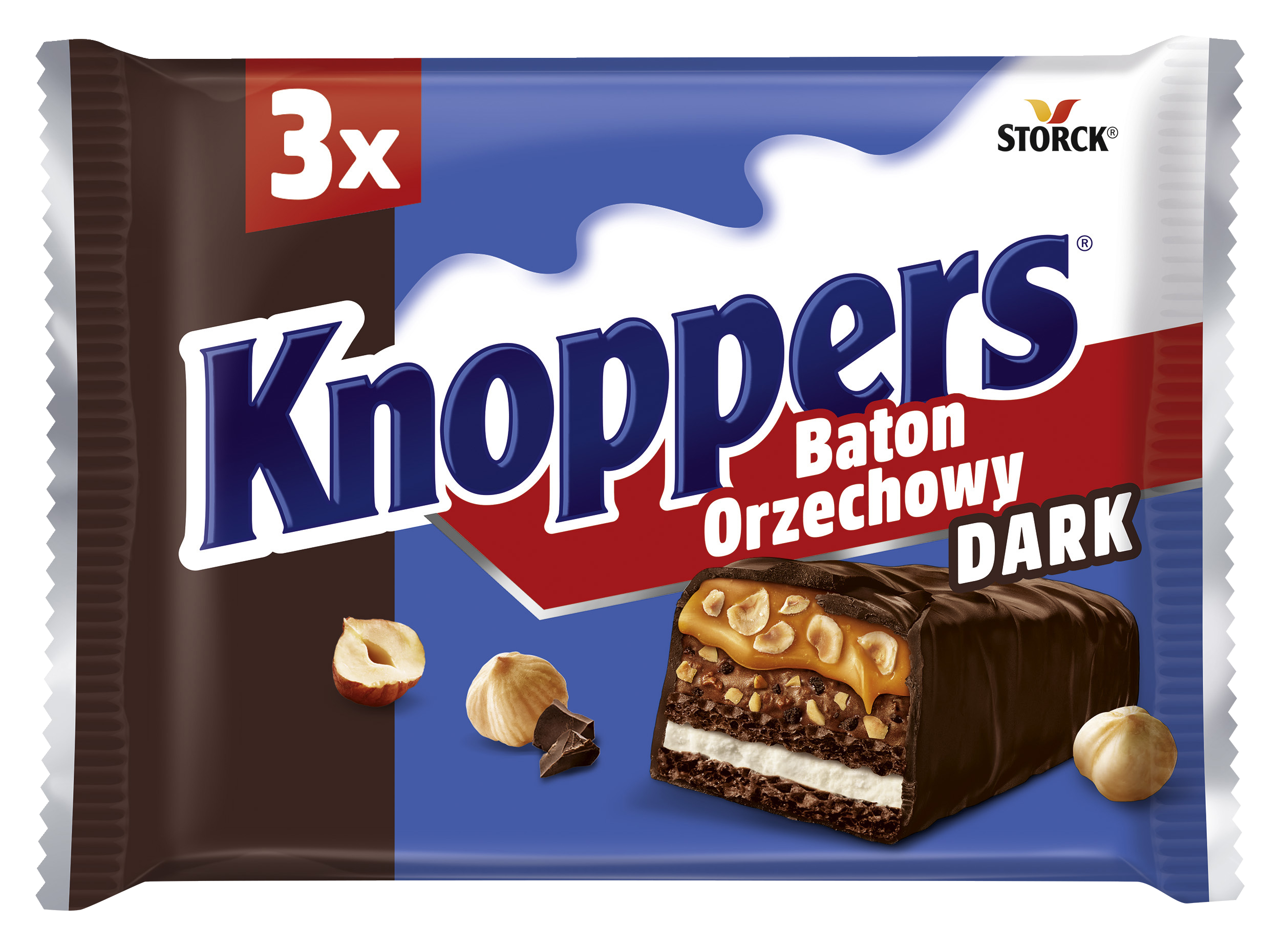 Knoppers Baton Orzechowy Dark 120G (3X40G)