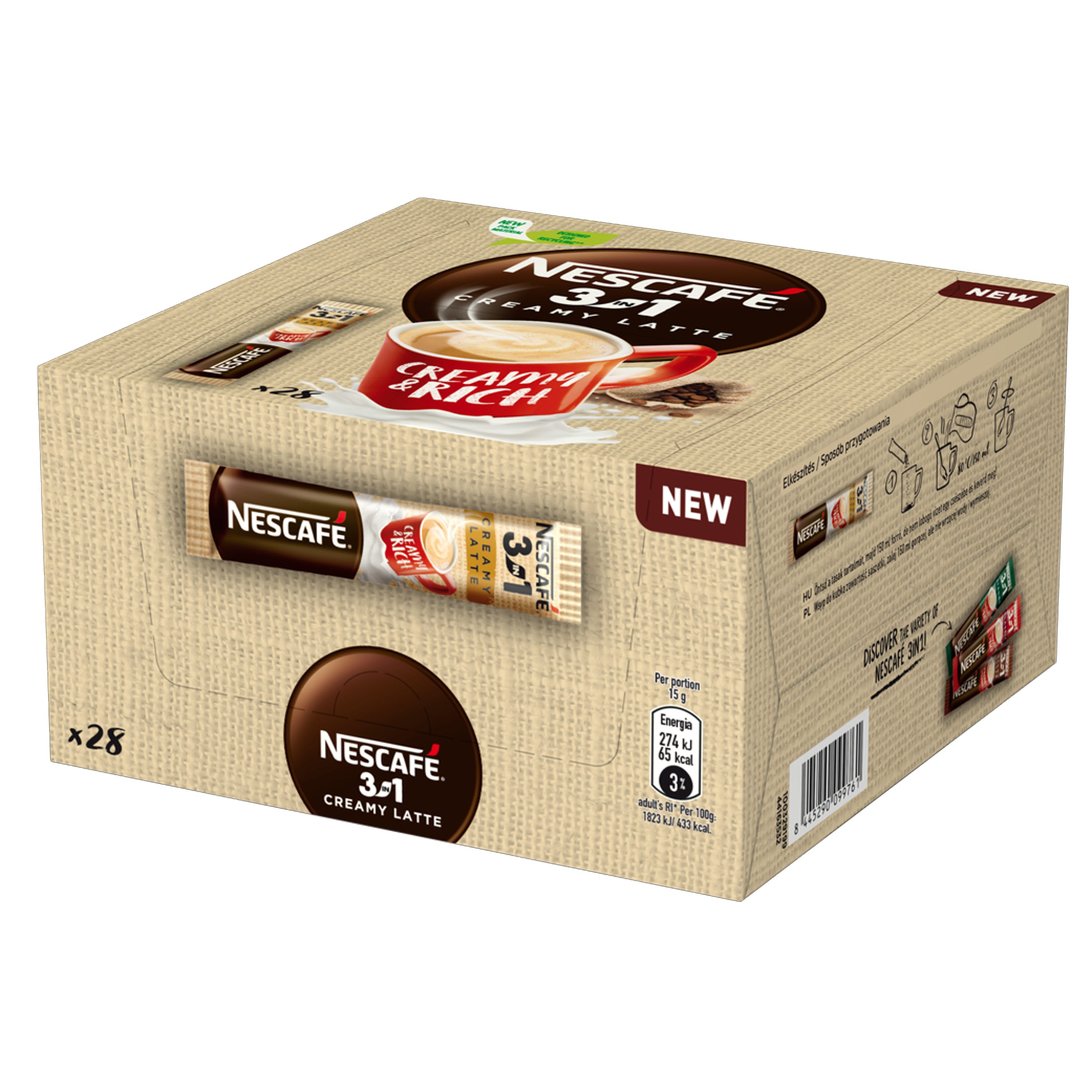 Nescafe 3In1 Creamy Latte 28 X 15G