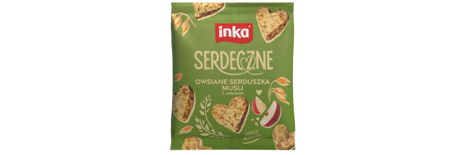 Inka Serdeczne Owsiane Serduszka Musli Z Jabłkami 50G