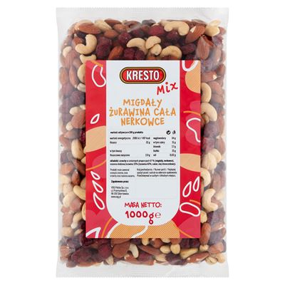 KRESTO Mieszanka migdały nerkowce żurawina 1 kg