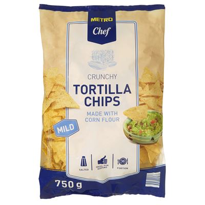 METRO Chef Łagodne solone Nachos Chipsy Tortilla 750 g