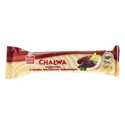Fine Life Chałwa sezamowa o smaku waniliowo-kakaowym 100g