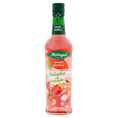 Herbapol Syrop Rabarbar truskawka 420ml butelka szklana