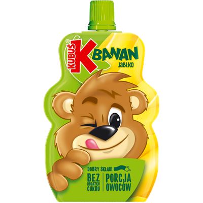 KUBUŚ Mus 100% owoców banan jabłko 12 x 100 ml