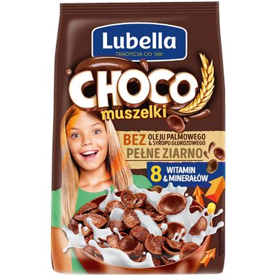 Mlekołaki Choco Płatki o kształcie muszelki o smaku czekoladowym 9x500g