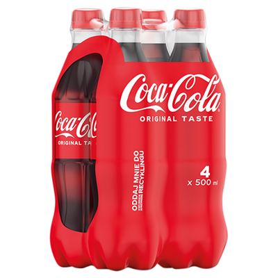 Coca-Cola Napój gazowany 4 x 500 ml [kaucja]