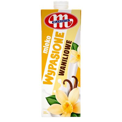 MLEKOVITA Mleko UHT Wypasione waniliowe 12 x 1 l