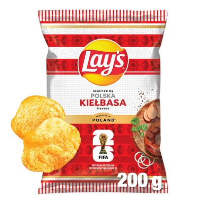 Lay's Chipsy ziemniaczane o smaku kiełbasy z grilla 200 g