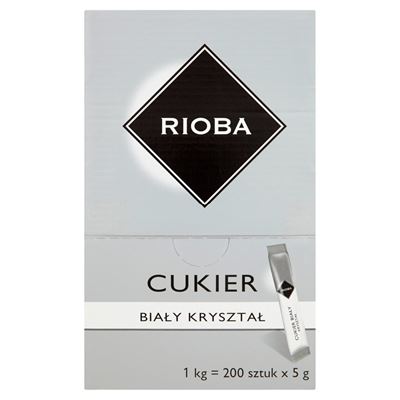 RIOBA Cukier biały kryształ 200 saszetek 1kg
