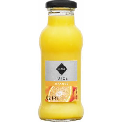 RIOBA Sok pomarańczowy 24x200ml butelka szklana