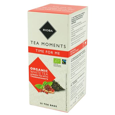 RIOBA Time for me Organic white tea & green tea with pomegranate Herbata 25 kopert 44g