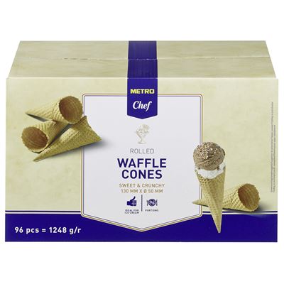 METRO Chef Wafle do lodów słodkie 1248 g 96 sztuk
