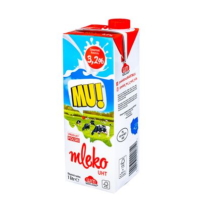 MU! Mleko 3,2% UHT 12 x 1 l
