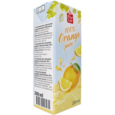 Fine Life Sok pomarańczowy 27 x 200 ml